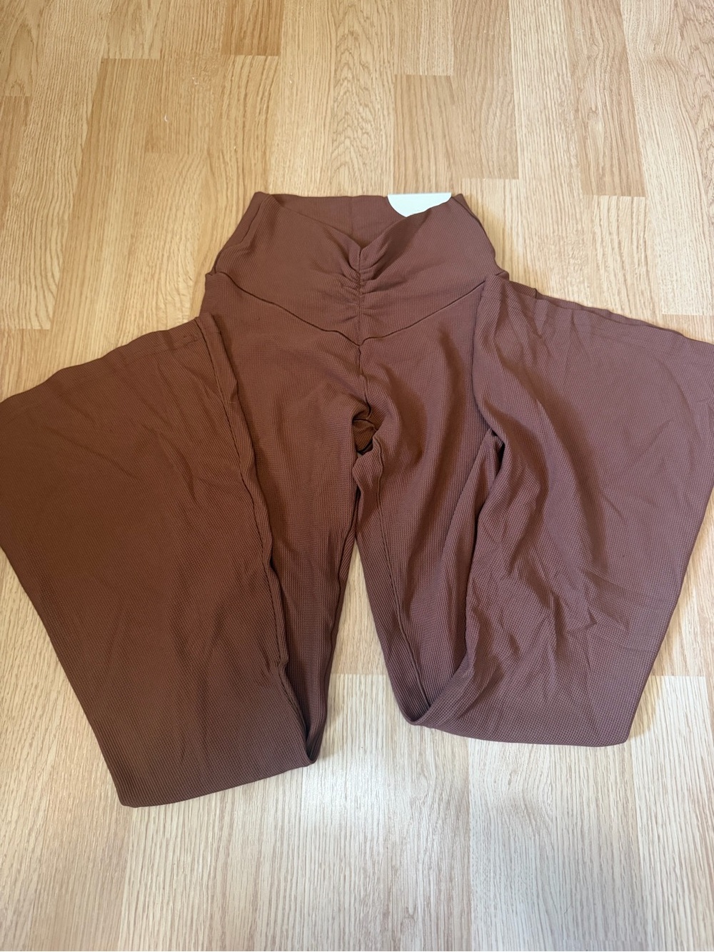 aerie Wide-Leg High-Waist Brown Leggings